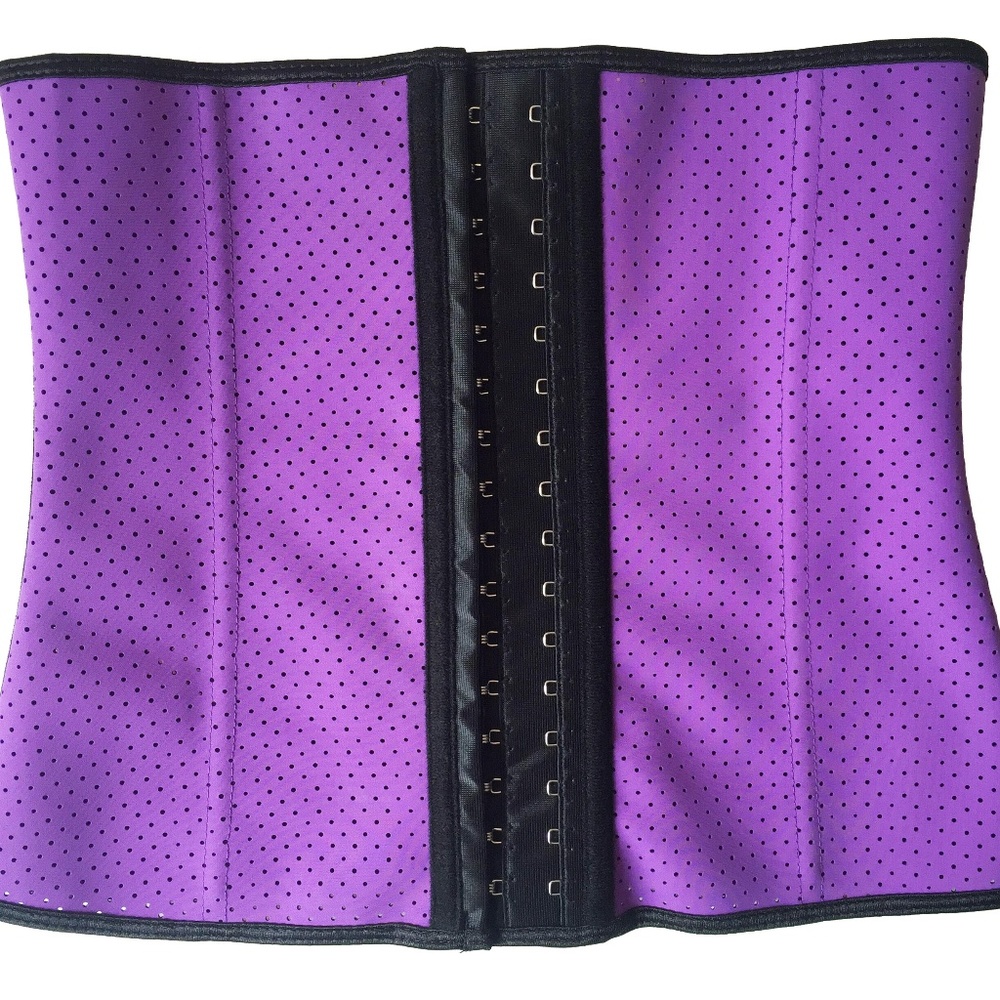 Breathable latex waist trainer color purple - Picture 2 of 6